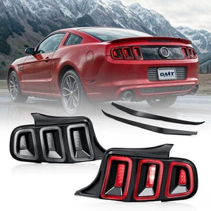 For 2010-2014 Ford Mustang Full LED w/ Sequential Tail Lights Black Brake Lamps - Picture 1 of 13