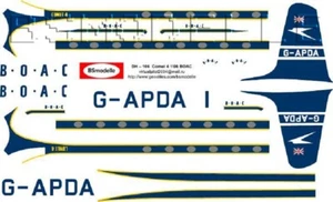 BSmodelle 100058 - 1/96 DH-106 Comet 4 BOAC decal for aircraft scale model kit - Picture 1 of 12