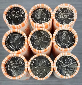 2022 Canada 25c Twenty-Five Cents Canadian Caribou Quarter Coin Mint Roll UNC - Picture 1 of 3