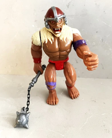 Vtg. 1985 LJN Thundercats MONKIAN 6" Action Figure W/ Helmet & Weapon Mace Cover