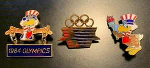 Juego de pines del Comité Organizador de los Juegos Olímpicos de Los Ángeles 1984 Sam the Eagle/Stars - Imagen 1 de 5