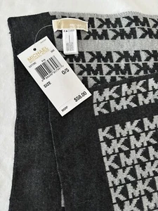 Michael Kors Schal Signature MK Logo anthrazit & grau, neu mit Etikett - Bild 1 von 6