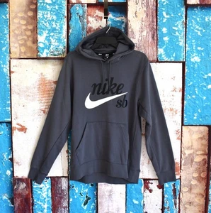 Men's Nike SB Icon Washed Skate Hoodie Skateboard SMALL Gray - Picture 1 of 13