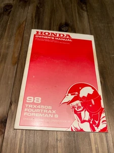 Honda 1998 TRX450S Fourtrax Foreman S Owners Manual - Foto 1 di 3