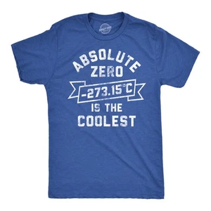 Camisetas divertidas para hombre Absolute Zero Is The Coolest Sarcastic Science camiseta gráfica - Imagen 1 de 7