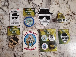 11 Breaking Bad Items 3 Magnets 4 Buttons 2 Air Fresheners Bracelet & Patch - Picture 1 of 3