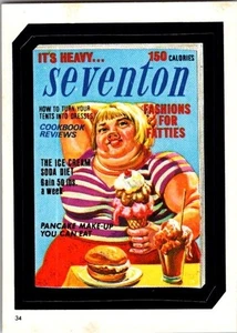 Pegatinas álbum Topps Wacky Packages 1982 #34 revista Seventon - envío gratuito - Imagen 1 de 2