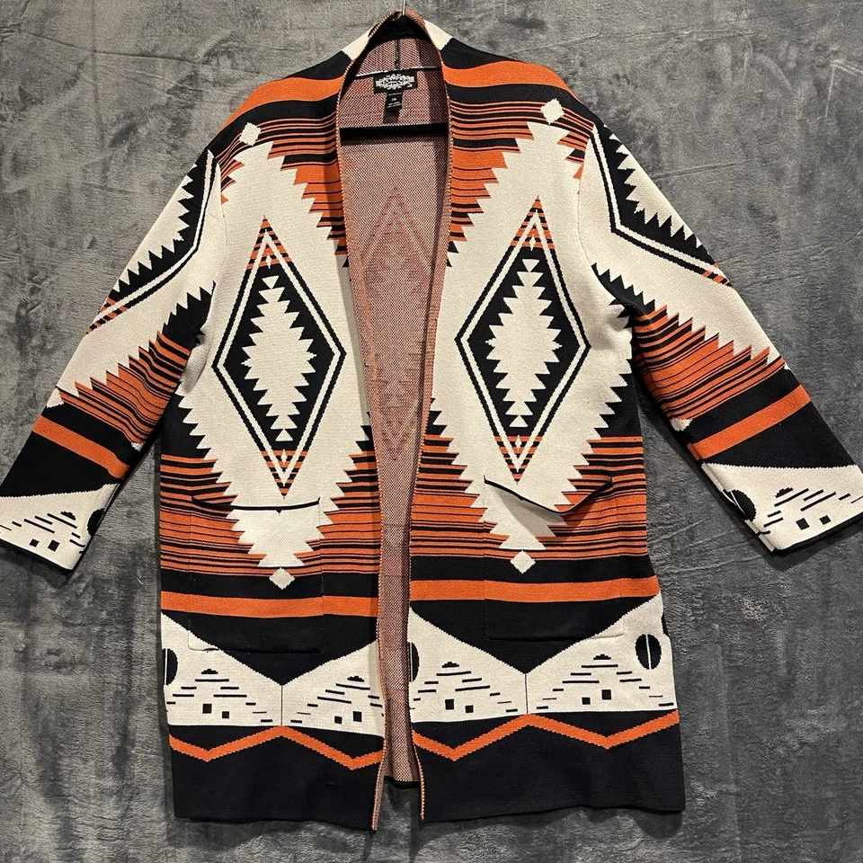 Cárdigan abierto Anthropologie para mujer 2XL Oliver O Aztec Southwestern cuello chal Foto 1 de 4