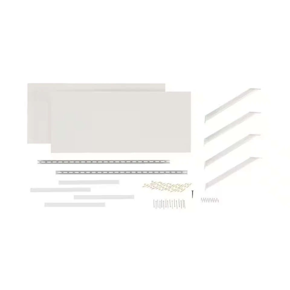 Комплект деревянных стеллажей премиум-класса белый, 2 полки 14 дюймов D X 32 дюйма L - Изображение 1 из 4