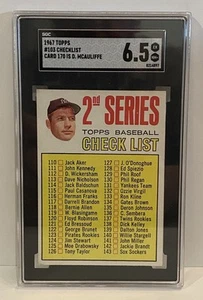 Mickey Mantle 1967 Topps 103 Checklist (170 is D. McAuliffe) Yankees HOF SGC 6.5 - Picture 1 of 12