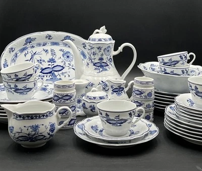 umfangreiches Kahla Zwiebelmuster Speiseservice Kaffeeservice Geschirr - Bild 1 von 4