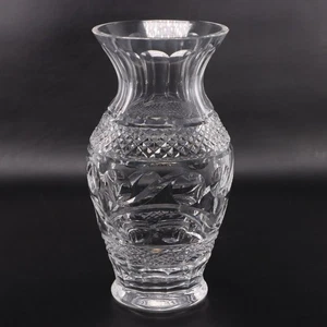 Waterford Urn Cut Crystal Vase 9" Paneled Neck Diamond Point Vintage 1990's - Picture 1 of 8