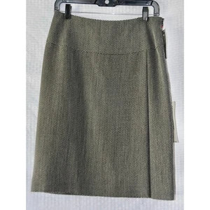 Falda BILL BURNS Signature Imitación Envoltura Espiga 100% Lana Talla 8 ¡¡NUEVA!!! - Imagen 1 de 5