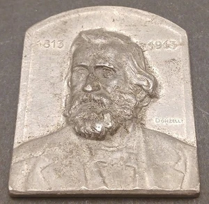 CB- PLACCA 1813-1913 RICORDO ADERENTI ALBUM OMAGGIO ONORE GIUSEPPE VERDI GTTS109 - Picture 1 of 2