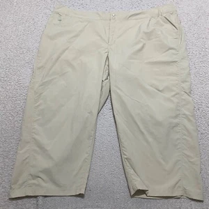 Columbia PFG Womens 2X Plus Pants Beige Capri Nylon Outdoor Hiking Fishing - Imagen 1 de 12