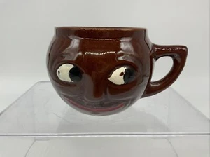 McCoy USA Keramik Becher Tasse Man in the Moon Side Eye Smile Even Glasur - Bild 1 von 9