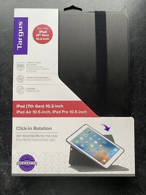 Targus Click-In Rotating Case for iPad 8th/7th Gen 10.2", iPad Air 10.5" - Black - Image 1 of 2