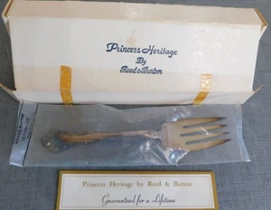 Vtg Reed Barton Princess Heritage Silverplate Flatware Large Serving Fork #VV - Picture 1 of 5