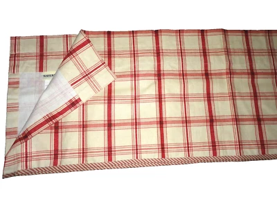 WAVERLY DESPENSA CUADROS ROJO CREMA TICTAC RAYA (1) CENEFA A MEDIDA 54 X 13 Foto 1 de 4
