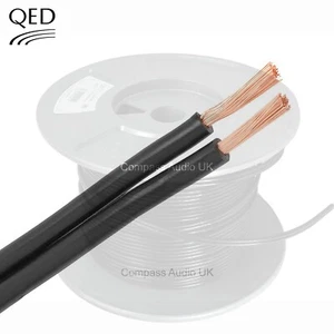 5m QED 79 Strand OFC Speaker Cable Oxygen Free Copper Unterminated BLACK - Picture 1 of 8