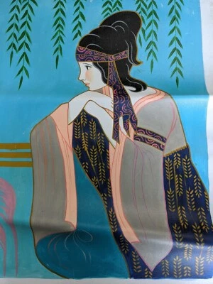 Impresión artística en lienzo contemplando mujer asiática de Carla 23" X 27" Foto 1 de 4