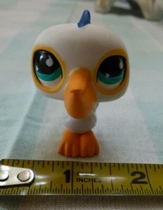 Littlest Pet Shop Bird Pelican Bird # 517 Authentic LPS White & Royal Blue - Picture 1 of 4