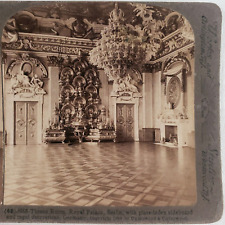 Berlin Palace Throne Room Stereoview c1903 German Fireplace Germany Photo D561