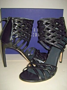 $535 NUEVA CAJA Stuart Weitzman US 7.5 Cajun Tejido Sandalias de cuero Zapatos de tacón alto - Imagen 1 de 12