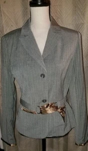 Blazer Chadwicks grigio con bordo a pois marrone 10 nuovo - Foto 1 di 5