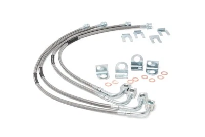 Rough Country Stainless Brake Lines for 2007-2018 Jeep Wrangler JK - 89716 - Image 1 of 2