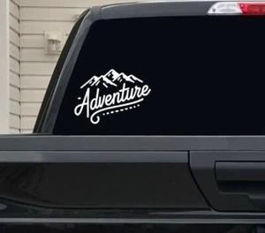 Adventure Vinyl Decal - Mountain Range Sticker - Outdoor Travel Decor - Picture 1 of 6