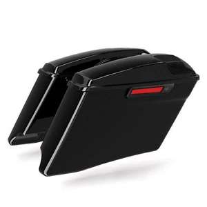 4" Stretched Extended Hard Saddlebags Fit For Harley Road Street Glide 2014-2024 - Picture 1 of 12