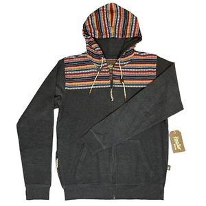 Howler Bros Brothers Chamán Sudadera con Capucha Para Hombre Jefe Jaquard Antigua Negra RARA NUEVA - Imagen 1 de 9