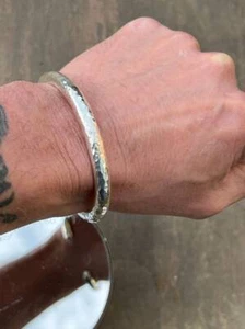 Bracciale coppia massiccio affare 6 mm sterling massiccio 925, bracciale argento massiccio - Foto 1 di 5