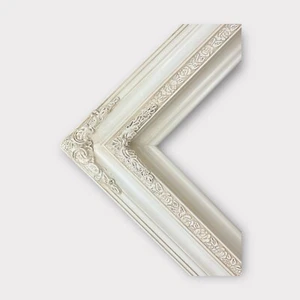 14 x 18 In Stock-Traditional compo ornate wood frame, IVORY FINISH, white wood. - Picture 1 of 10