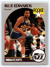 1990 Hoops Team Night Utah Jazz #NNO Blue Edwards  Basketball Utah Jazz