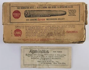.35 Remington Express Mushroom Bullet 2pc Box Empty RARE! - Picture 1 of 6