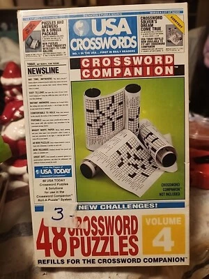 Crossword Companion VTG  "USA TODAY" 48 Puzzles Refill Roll #4 New & Sealed Game - Image 1 of 4