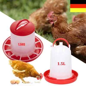 1.5 Futterautomat Futterspender für Hühner, Enten, Gänse, Küken anderes Geflügel - Bild 1 von 5