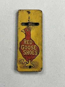 Vintage Red Goose Shoes Advertising Tin Whistle Kirchhof Newark NJ - Picture 1 of 6