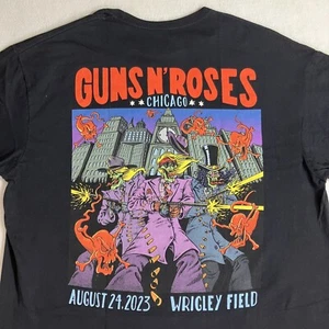Guns N' Roses Wrigley Field Chicago 2023 Tour T-Shirt Herren XL Konzert schwarz Tee - Bild 1 von 8