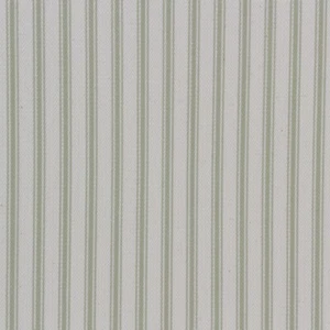 Cotton Kent Ticking Stripe Sage Green | Herringbone Weave | Curtain Upholstery - Picture 1 of 4