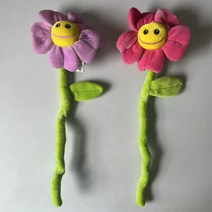 Smiley Flower Bendable Posable Plush 18" Fiesta | Purple & Pink - Bild 1 von 5