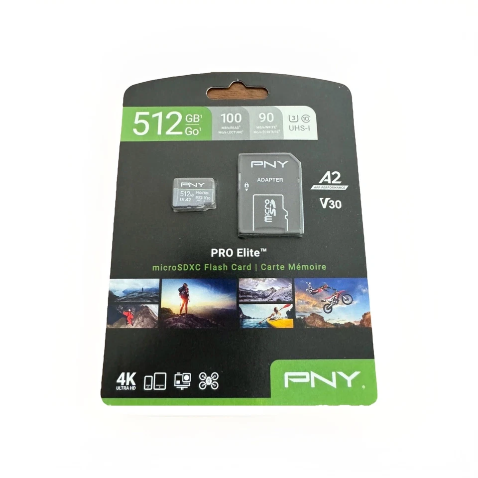 PNY U3 Pro Elite Class 10 512GB MicroSD Card - Image 1 of 1