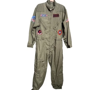 Costume tuta da volo Top Gun adulto taglia M/L verde Maverick di Leg Ave. Halloween - Foto 1 di 16