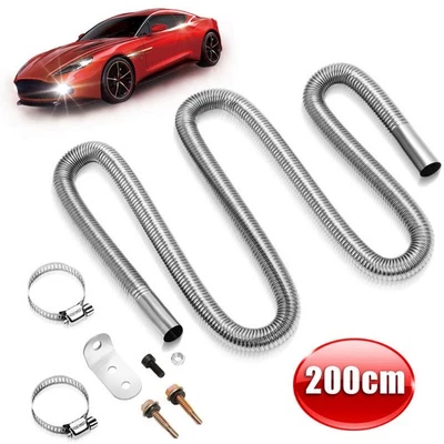 Abgasschlauch φ25mm Abgasrohr mit 2 Schellen Auspuffrohr 200cm / 300cm Auspuff - Bild 1 von 4