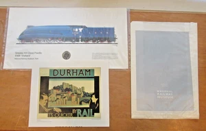 PÓSTERS MUSEO NACIONAL DEL FERROCARRIL GRESLEY A4 VIDRIO PACÍFICO 4468 MALLARD - Imagen 1 de 5