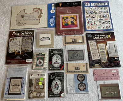 Lote Mixto De Colección 9 Nuevos Kits de Punto de Cruz y 5 Patrones de Punto de Cruz Adornos Decoración Foto 1 de 4