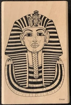 All Night Media Egyptian King Tut Tutankhamen Rubber Stamp  - Image 1 of 2