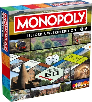 Winning Moves Telford & Wrekin Monopoly Board Game Ages 8+ 2-6 Players - Image 1 of 4